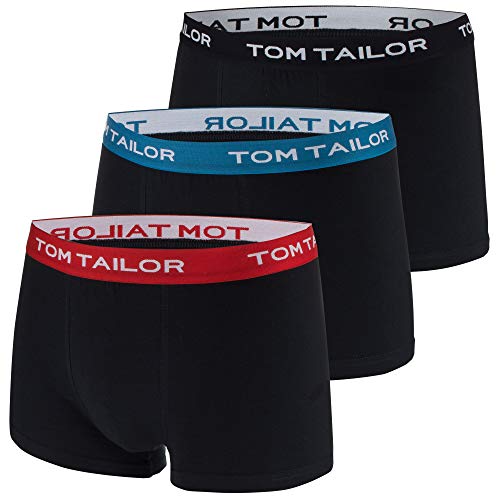 TOM TAILOR Boxer Briefs, Herren Short Boxer, 3er Pack (XL, Schwarz-dunkel-Uni) von TOM TAILOR