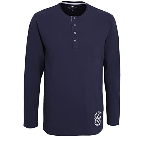 TOM TAILOR 71041 Button Longshirt 2er Pack Dark Blue 50 von TOM TAILOR