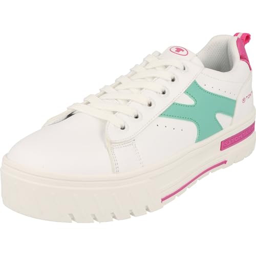 Tom Tailor 7470040002 Sneaker, White-Mint, 32 EU von TOM TAILOR