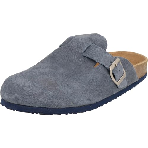 TOM TAILOR 7490260002 Damen Komfort Leder Pantoletten Hausschuhe Clogs (bblue, EU Schuhgrößensystem, Erwachsene, Damen, Numerisch, M, 38) von TOM TAILOR