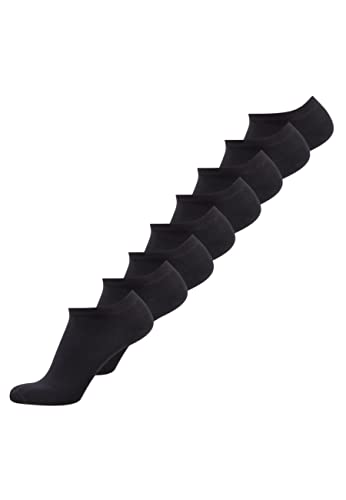 TOM TAILOR 8 Paar Sneaker Socks schwarz Mehrpack invisible Strümpfe Socken Füsslinge black, SockSizes:43-46 von TOM TAILOR