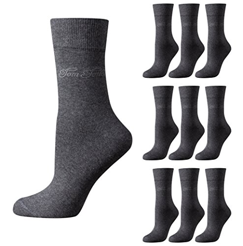 TOM TAILOR 9er Pack Basic Women Socks 9703 620 anthracite Doppelpack Strümpfe Socken, Size:35-38 von TOM TAILOR