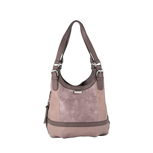 TOM TAILOR Juna Damen Shopper Umhängetasche Reißverschluss Klein Rosa von TOM TAILOR