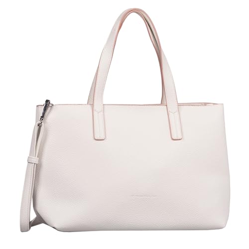 TOM TAILOR Marla Damen Shopper Umhängetasche Reißverschluss Mittelgroß Weiß von TOM TAILOR