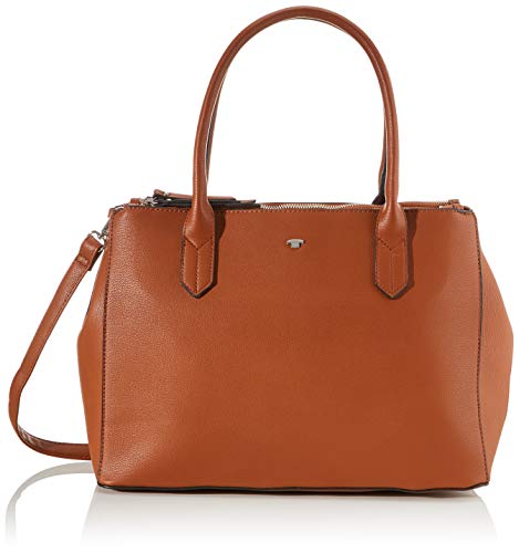 TOM TAILOR Roma Damen Shopper Umhängetasche Reißverschluss Mittelgroß Braun von TOM TAILOR