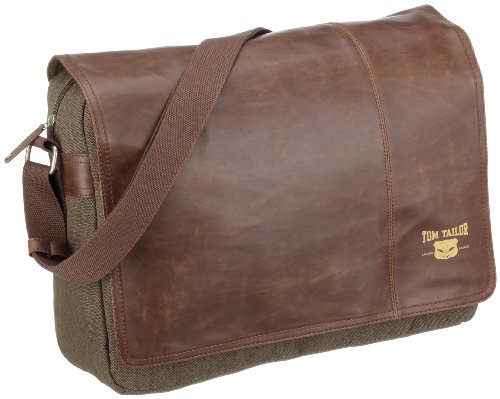 TOM TAILOR Acc Eaton 10867 29, Unisex - Erwachsene Überschlagtasche, braun, (braun 29), 42x12x32 von TOM TAILOR