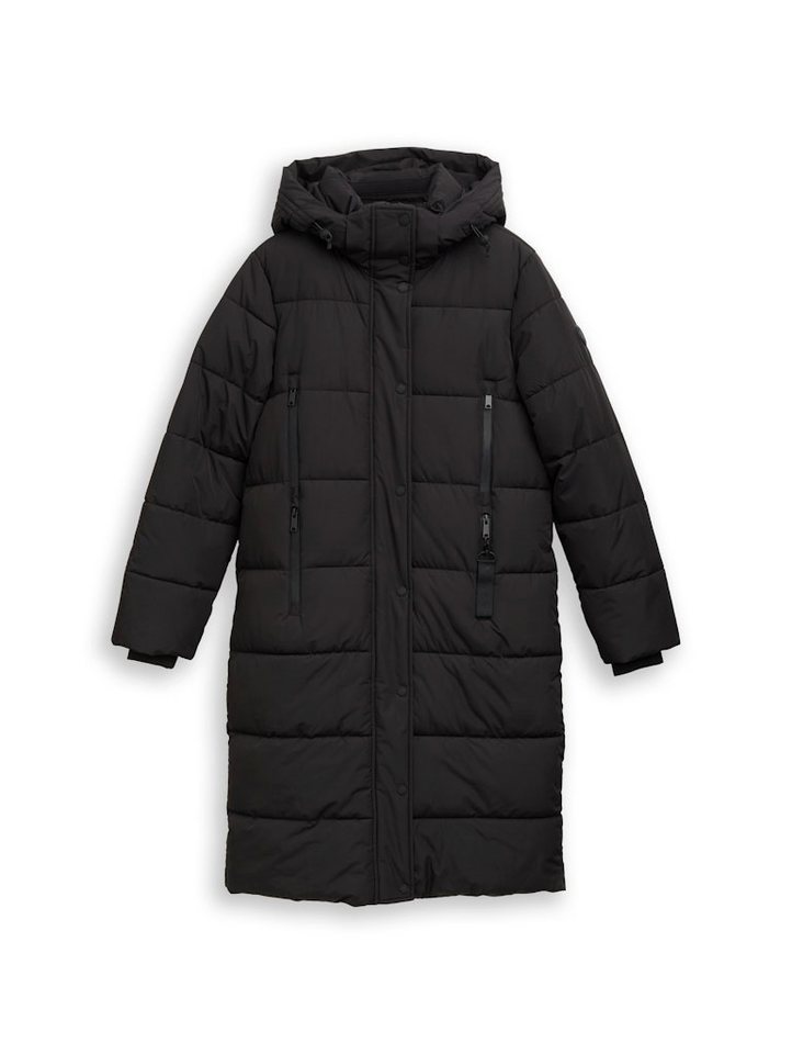 TOM TAILOR Winterjacke Winterjacke Lange Winterjacke mit Fleece-Innenfutter und 2-Wege-Reißverschluss von TOM TAILOR