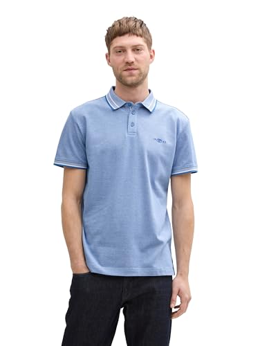 TOM TAILOR Basic T-Shirt aus Baumwolle, Mystical Blue, M von TOM TAILOR