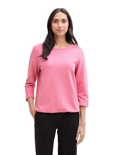 TOM TAILOR Basic T-Shirt aus Bio-Baumwolle, Off White 3, XXS von TOM TAILOR