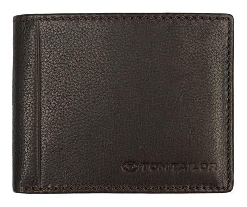 TOM TAILOR Bela Herren Geldbörse Klein Querformat RFID Leder Klein Braun von TOM TAILOR