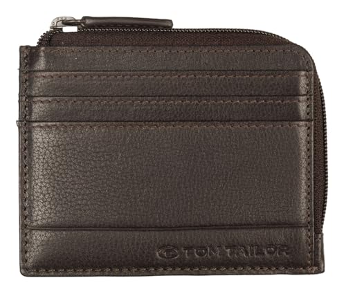 TOM TAILOR Bela Herren Geldbörse Kreditkartenetui RFID Leder Klein Braun von TOM TAILOR