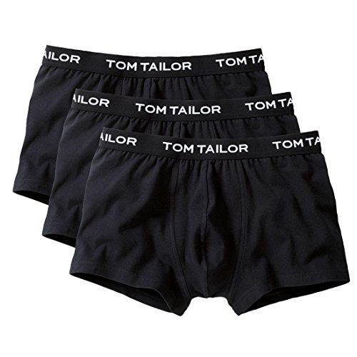 TOM TAILOR Boxer Briefs, Herren Boxershorts, 3er Pack (L / (6), 3 x schwarz) von TOM TAILOR