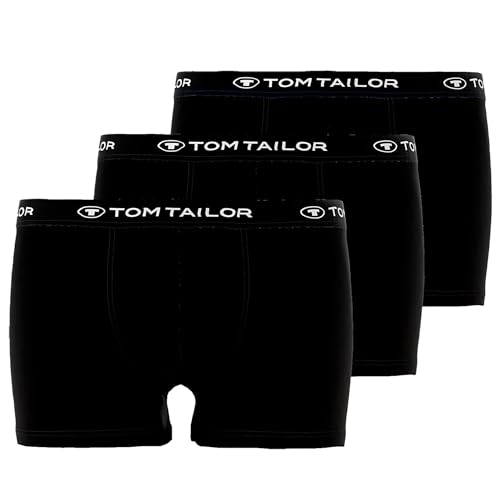 TOM TAILOR Boxer Briefs, Herren Boxershorts, 3er Pack (DE/NL/SE/PL, Alphanumerisch, L, Regular, Regular, 3 X Schwarz) von TOM TAILOR
