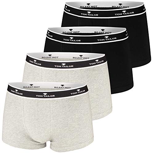 TOM TAILOR Boxershorts | 4er Pack (L, 2 x schwarz, 2 x grau Melange) von TOM TAILOR