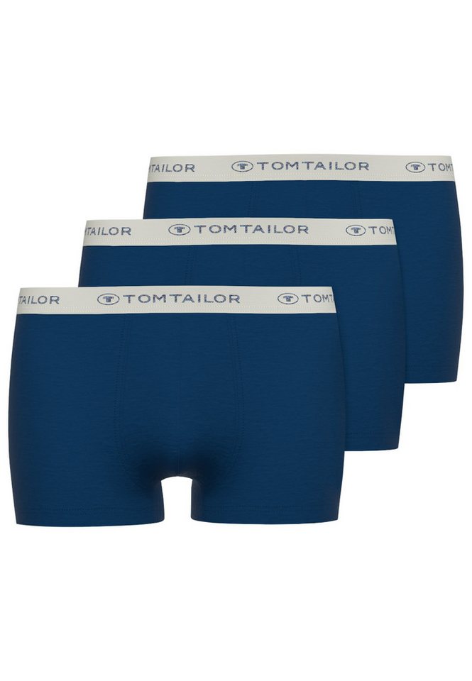 TOM TAILOR Boxershorts Longford (2er Pack) weich, bequem, eng, elastisch, Logobund, Baumwollmix von TOM TAILOR