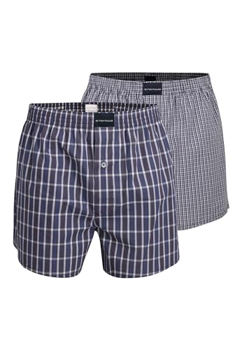 TOM TAILOR Herren Boxershort blau kariert 2er Pack 6 von TOM TAILOR