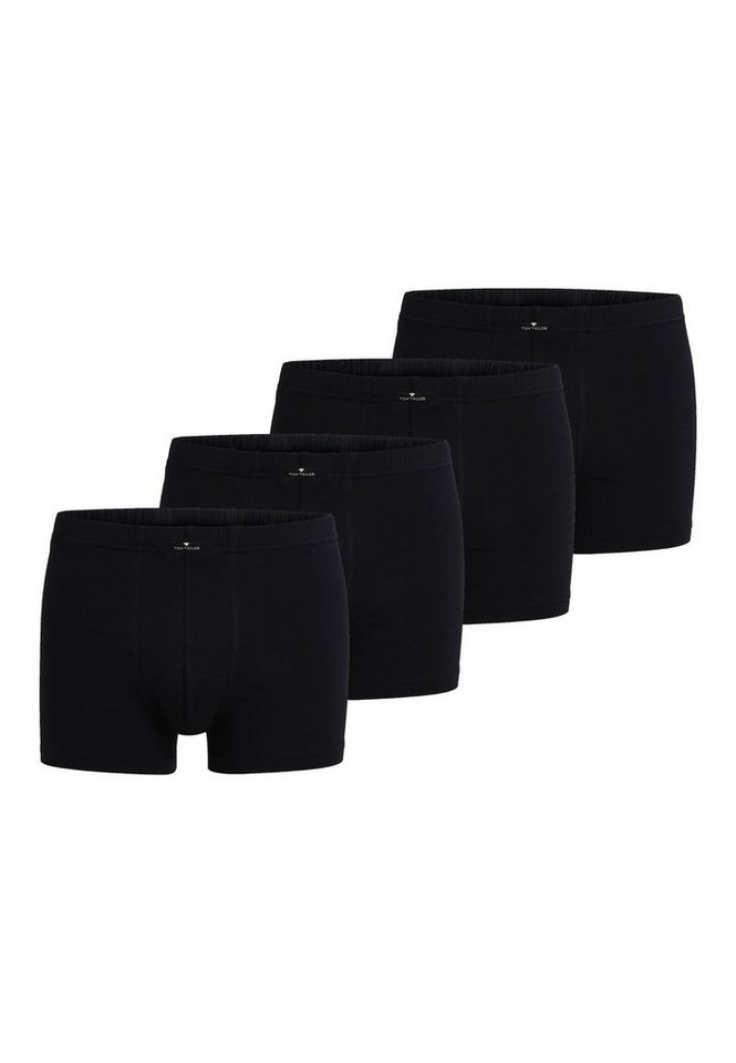 TOM TAILOR Boxershorts TOM TAILOR Herren Pants schwarz uni 4er Pack (4-St) von TOM TAILOR