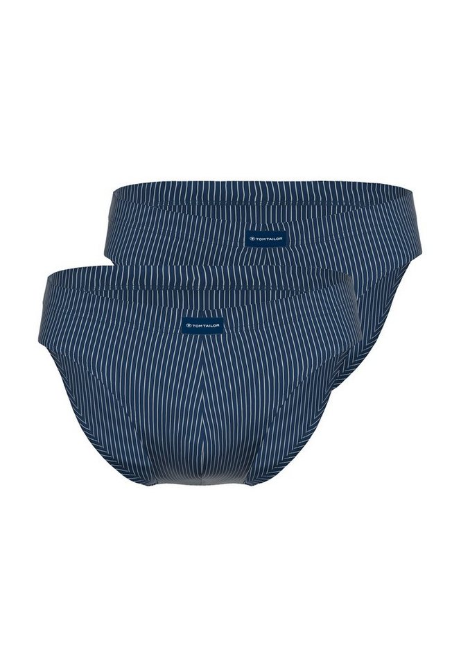 TOM TAILOR Boxershorts TOM TAILOR Herren Slip blau Nadelstreifen 2er Pack (2-St) von TOM TAILOR