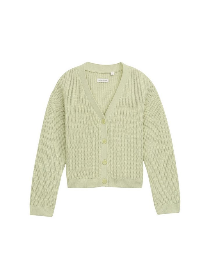 TOM TAILOR Cardigan Cropped Cardigan mit V-Ausschnitt Cropped Cardigan mit V-Ausschnitt von TOM TAILOR