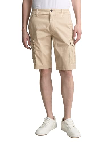 TOM TAILOR Cargo Shorts mit Taschen, Anthra Triangle Print, 28 von TOM TAILOR