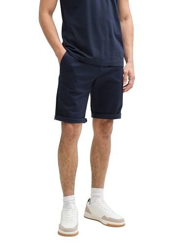 TOM TAILOR Cargo Shorts mit Taschen, Blue Triangle Print, 30 von TOM TAILOR