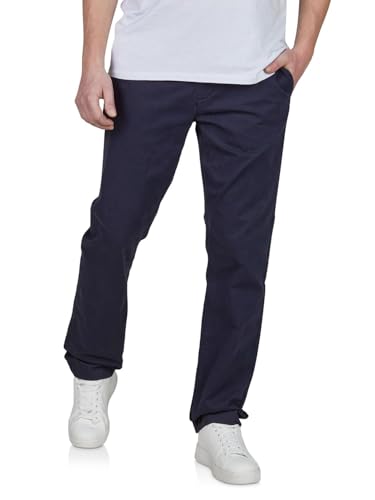 TOM TAILOR Chino Hose Herren Regular Fit Stretch Stoffhose Einfarbig, Länge:30L, Größe:Knitted Navy (10690), Weite:31W von TOM TAILOR