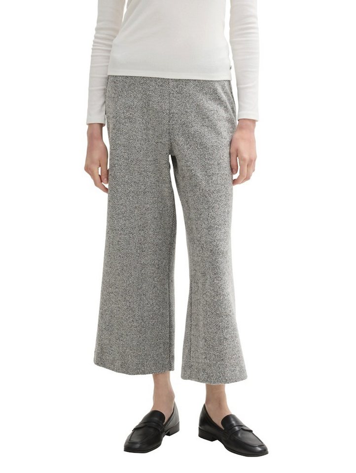 TOM TAILOR Chinos structured culotte grey heringbone boucle von TOM TAILOR
