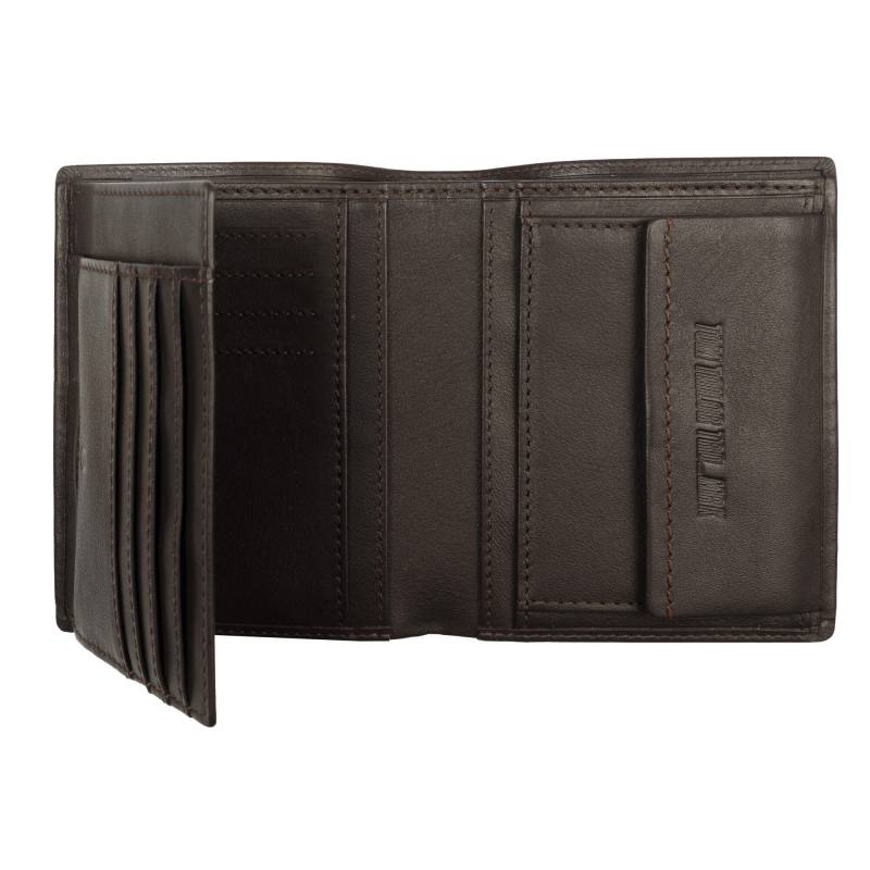 TOM TAILOR - DIEGO, High form wallet, dark brown dark brown von TOM TAILOR