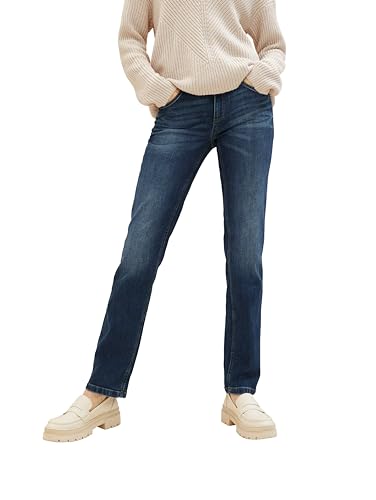 TOM TAILOR Damen 1008119 Alexa Straight Jeans, 10281 - Mid Stone Wash Denim, 26W / 32L EU von TOM TAILOR