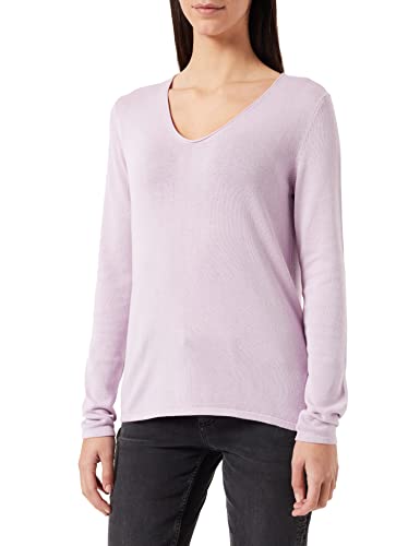 TOM TAILOR Damen Basic Strickpullover mit V-Ausschnitt, 28804 - Iris Flower, XS von TOM TAILOR