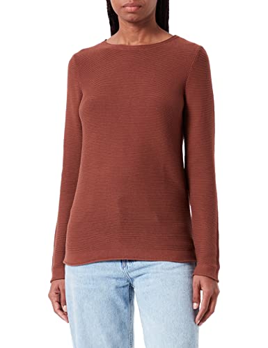 TOM TAILOR Damen Basic Strickpullover aus Bio-Baumwolle, 30041 - Grounded Brown, XXS von TOM TAILOR