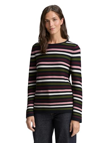 TOM TAILOR Damen 1016350 Pullover, 38575-Colourful Ottoman Knit, S von TOM TAILOR