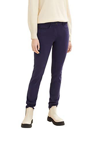 TOM TAILOR Damen 1021692 Alexa Slim Hose, 11331 - Atlantic Ocean Blue, 32W / 32L von TOM TAILOR