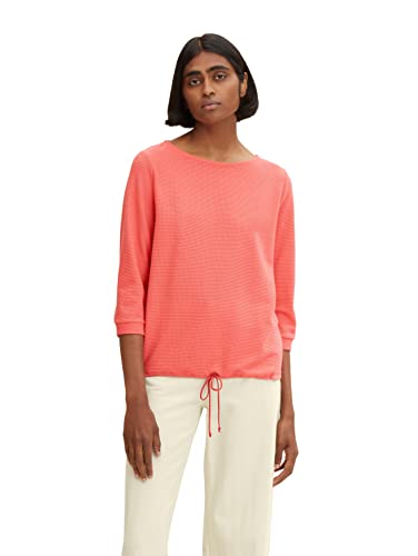 TOM TAILOR Damen Longsleeve mit Schleifen-Detail am Saum von TOM TAILOR