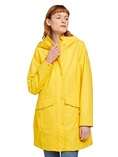 TOM TAILOR Damen 1024461 Basic Regenjacke, 26775-Bali Yellow, XS von TOM TAILOR