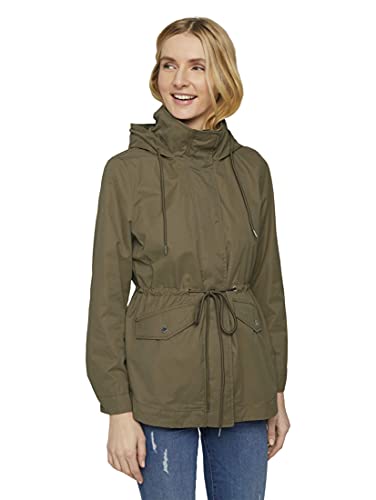 TOM TAILOR Damen 1024468 Short Parka, 25988-Covert Khaki, S von TOM TAILOR