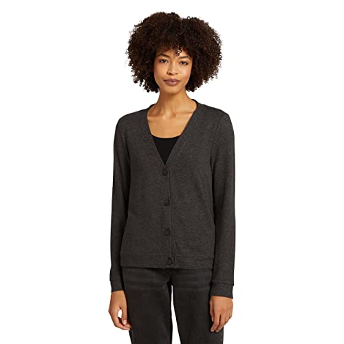 TOM TAILOR Damen 1028882 Cardigan Strickjacke, 14855-Shady Grey Melange, XS TOM TAILOR Damen 1028882 Cardigan Strickjacke, 14855-Shady Grey Melange, XS von TOM TAILOR