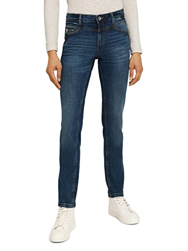 TOM TAILOR Damen 1028903 Alexa Slim Jeans, 10281-Mid Stone Wash Denim, 26W / 32L von TOM TAILOR