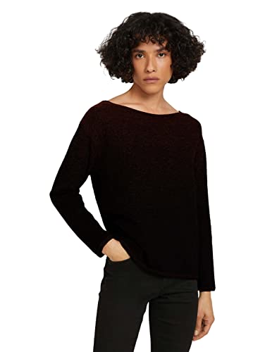 TOM TAILOR Damen 1028985 Structured Pullover, 28399-Black Brown Gradient, L von TOM TAILOR