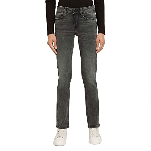 TOM TAILOR Damen 1029400 Alexa Straight Jeans, 10263-Black Stone Wash Denim, 27W / 32L TOM TAILOR Damen 1029400 Alexa Straight Jeans, 10263-Black Stone Wash Denim, 27W / 32L von TOM TAILOR