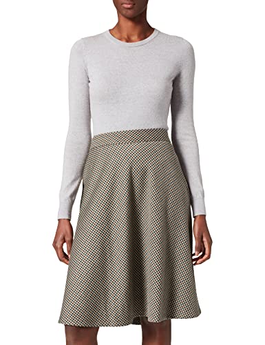 TOM TAILOR Damen 1029690 Ausgestellter Rock mit Karomuster, 28373-Beige Green Small Check, 38 von TOM TAILOR