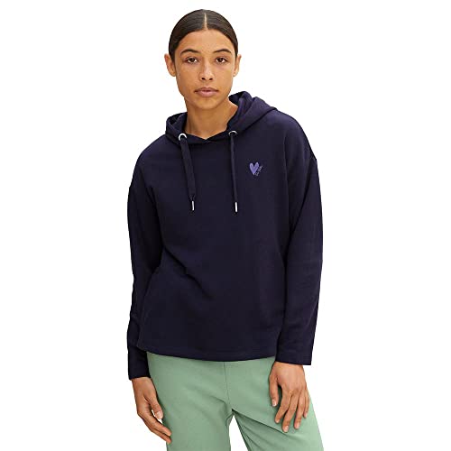 TOM TAILOR Damen Hoodie Sweatshirt mit Herz-Stickerei von TOM TAILOR