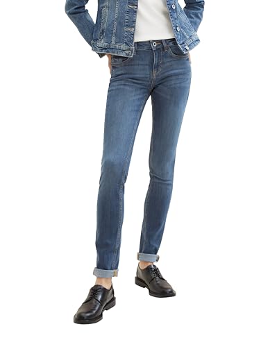 TOM TAILOR Damen 1030588 Alexa Slim Jeans, 10281 - Mid Stone Wash Denim, 32W / 30L von TOM TAILOR