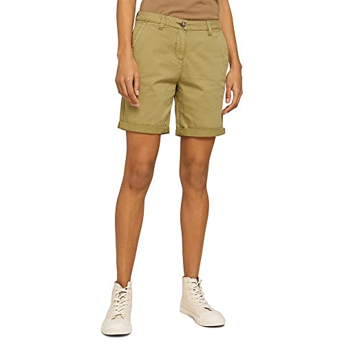 TOM TAILOR Damen Basic Chino Bermuda Shorts 1030612, 28723 - Moderate Olive, 40 von TOM TAILOR