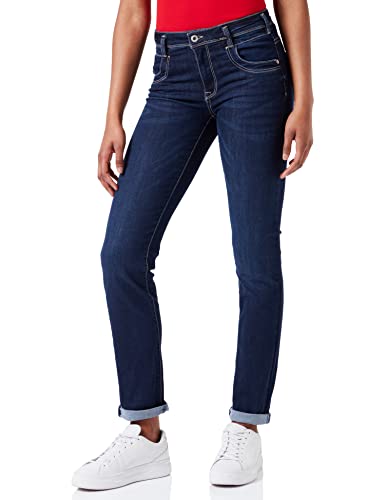 TOM TAILOR Damen Alexa Straight Jeans 10622022 Alexa Straight, 10282 - Dark Stone Wash Denim, 28W / 30L von TOM TAILOR