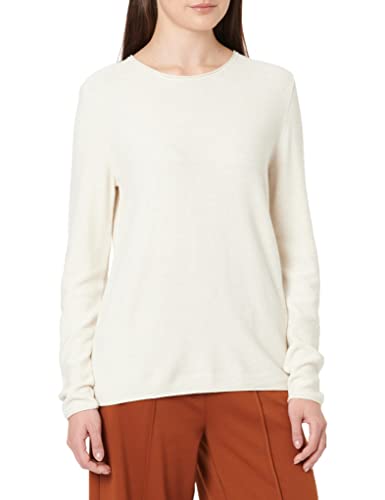 TOM TAILOR Damen 1033701 Basic Strickpullover, 27789 - Smooth Light Sand Melange, L von TOM TAILOR