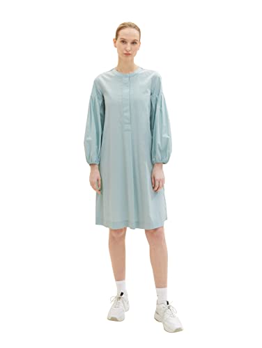 TOM TAILOR Damen 1035229 Blusenkleid mit Ballonärmel, 30463 - Dusty Mint Blue, 38 von TOM TAILOR