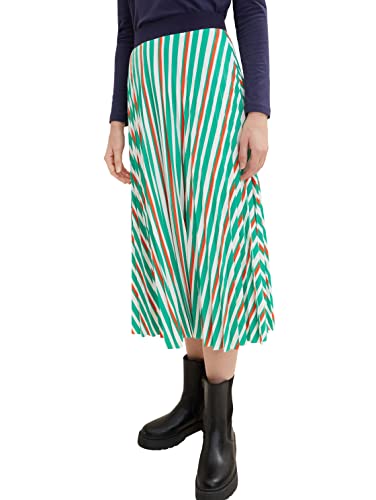 TOM TAILOR Damen 1035238 Plissee Rock, 31120 - Multicolor Vertical Stripe, 34 von TOM TAILOR