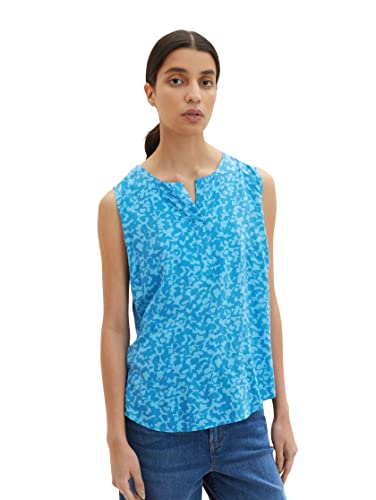 TOM TAILOR Damen 1035254 Bluse mit Muster, 31746 - Blue Geo Design, 34 von TOM TAILOR