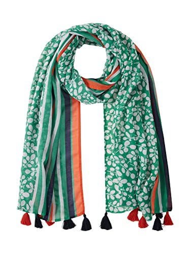 TOM TAILOR Damen 1035268 Tuch mit Muster, 31032-Vivid Leaf Green, Einheitsgröße von TOM TAILOR